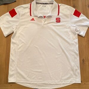 Men’s NC State Adidas Climalite Polo - white XL